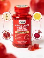 Bonbons Gélifiés au Vinaigre de Cidre de Pomme Brûle-Graisses pour la Perte de Poids, Vitamine C, Antioxydant, Soutien Immunitaire, Végétalien, Énergie Adulte, Amélioration de la Mémoire