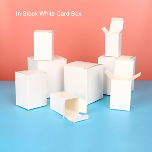 350gsm Eco-friendly in Stock White Card Paper Box Recycled <strong>Materials</strong> Square Cosmetic Packaging Box - Product Image 1