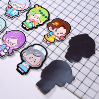 Aimants de réfrigérateur en microfibre PU brodés avec personnages de dessins animés, sur mesure, style simple, souvenir culturel créatif, patch