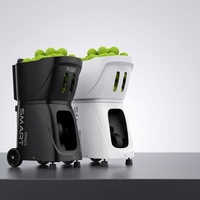 Lanzador de Pelotas de Tenis Inteligente Portátil y Ligero Pusun PT-Smart Pro con Control de Pelota Incorporado, Canasta Plegable y Función Automática para Entrenamiento Individual