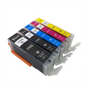 Cartouches de recharge compatibles pleine couleur avec puce à réinitialisation automatique pour imprimantes PGI-570XL/CLI-571XL/TS8053/TS9050/TS9055 - Product Image 1