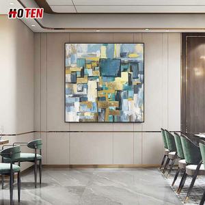 Puro pintado a mano arte abstracto pintura al óleo paisaje lienzo tela para decoración para sala de estar - Product Image 4