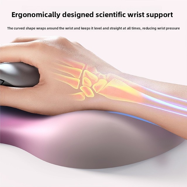 Ergonomic Memory Foam Small Mouse Pad   Gradient Color Wrist Rest Office Thickened Non-Slip