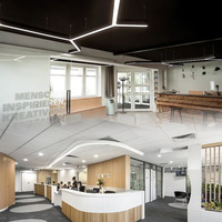 Luminaire linéaire suspendu personnalisé pour centre commercial et concessionnaire automobile, en acier, 30W, 4 pieds, éclairage LED pour garage, lumière linéaire architecturale