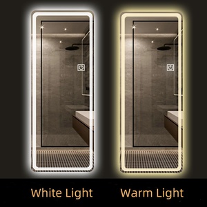 Tùy chỉnh không khung lớn treo tường đầy đủ chiều dài tủ quần áo thông minh Gương LED mặc quần áo lên gương - Product Image 3