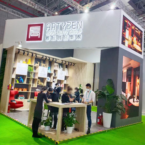 Stand d'exposition Artyzen Hospitality Group, design moderne en bois, assemblage modulaire, solution de présentation de kiosque - Product Image 4