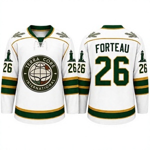 Camiseta de Hockey sobre Hielo Personalizada, Transpirable, de Secado Rápido, Uniforme de Equipo de Poliéster, Nombre, Número, Logotipo, Camiseta Deportiva de Manga Corta con Estampado Frontal - Product Image 1