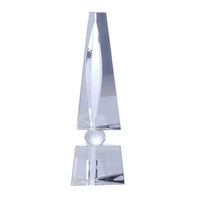 Trophée personnalisé pas cher en cristal transparent style ange pour Halloween, prix de gros, poli