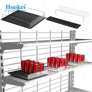 Sistema de rodillos de estante de gravedad de supermercado personalizado para exhibir botellas de bebidas para uso en tienda - Product Image 1