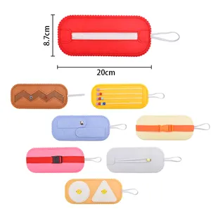 Felt Education Early Learning Basic Life Skills Fine Motor Dressing Board Preschool Toys- Zip Snap Button Buckle