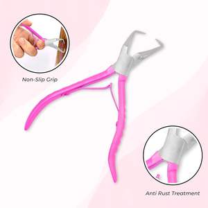 Pinzas para Extensiones de Cabello Obexa, Rosadas, de Acero Inoxidable, con Agarre Ergonómico, Herramienta Profesional para Extensiones Microlink, Uso Comercial - Product Image 4