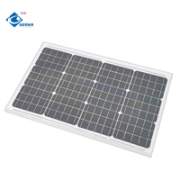 Panneau solaire portable 18V en verre laminé de sécurité, chargeur solaire 40W avec cadre en aluminium ZW-40W-18V