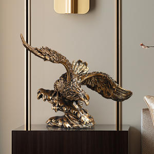 Vente en gros de résine artisanale style Art déco Aigle <span class=keywords><strong>Roc</strong></span> Ailes Sculpture bibelots pour la décoration de bureau Cadeau de pendaison de crémaillère Artisanat - Product Image 2