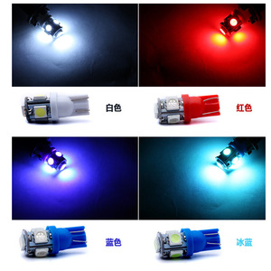 Luces para coche T10 5 luces 5050W 5W 194 168 Luces de estacionamiento, luces pequeñas, luces de lectura, luces de matrícula, luces LED, 12V - Product Image 4