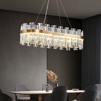 Lustre circulaire moderne en cristal doré de style nordique pour escaliers d'hôtel, éclairage nordique de luxe