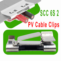 Vente en gros de clips de câble en acier inoxydable NV SCC 906S2 SUS304 pour panneaux photovoltaïques, 8AWG-14 AWG -20~+80, attaches pour panneaux solaires