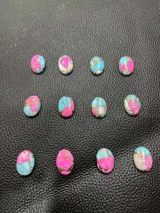 Pierre précieuse ovale en turquoise naturelle – Turquoise bonbon 100 % naturelle, personnalisable pour la fabrication de bijoux - Product Image 6