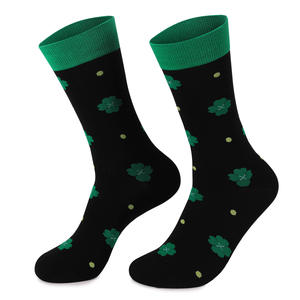 Calcetines a Rayas con Trébol <span class=keywords><strong>de</strong></span> Cuatro Hojas, los Más Vendidos, Calcetines Gruesos hasta la Rodilla para el Día <span class=keywords><strong>de</strong></span> San Patricio, que Absorben la Humedad y son Resistentes a los Olores - Product Image 4