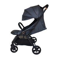 Poussette bébé pliable d'une seule main, cadre en aluminium léger, poussette de voyage portable avec auvent réglable