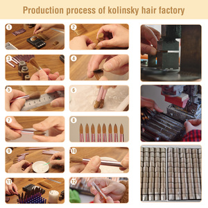 Pincel de Uñas Acrílico de Alta Calidad con Mango Metálico Rosa, Pincel de Pelo Natural Kolinsky Personalizado para Uñas Acrílicas - Product Image 6
