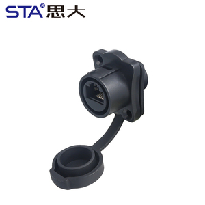 Conector de aviación de señal LP20 RJ45 CAT6 a prueba de agua, macho hembra, montaje en Panel CAT5, cable de datos Ethernet, cable - Product Image 3