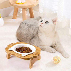 Comedouro <span class=keywords><strong>Pet</strong></span> Elevado de Bambu Ajustável e Personalizável com Suporte de Madeira WDF Campeão de Vendas - Product Image 3