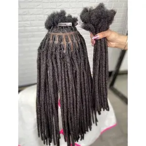 도매 원시 브라질 인간의 머리카락 dreadlock 확장 아프리카 변태 곱슬 boho loc 확장 인간의 머리카락