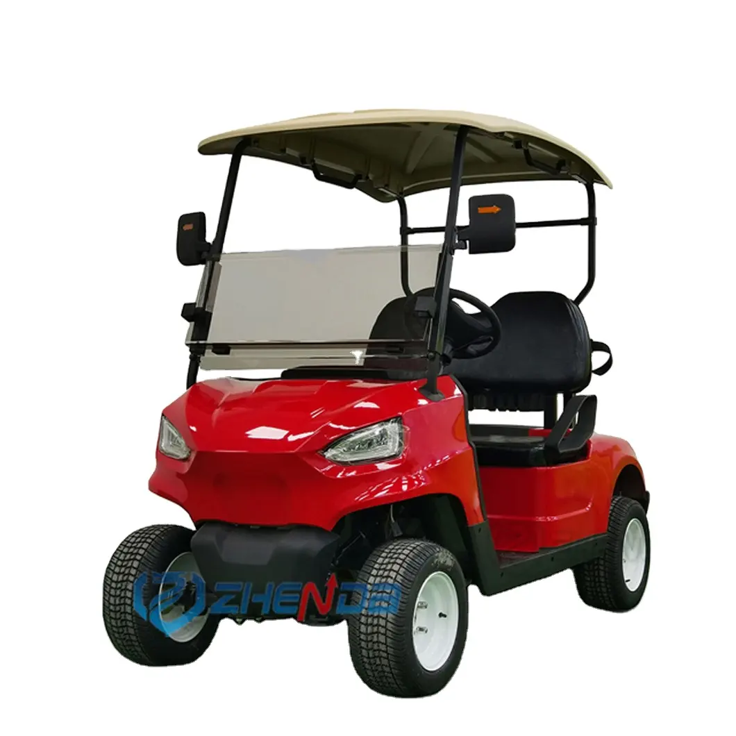 High quality red 2 seats golf electric car tour electric sightseeing golf car for sale