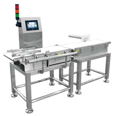 Multifunctional belt dynamic checkweigher 3000G, 0.1 scale weighing machine with pusher rejector
