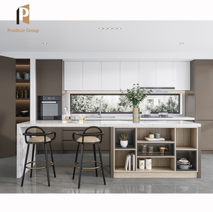 Gabinetes de Cocina Modulares Italianos de Lujo, Modernos, de Melamina, Laminado de Mármol, Diseños de Cajones y Cestas - Product Image 6