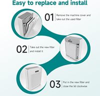 Filtre de remplacement compatible avec le purificateur d'air Afloia Europa, filtre HEPA H13 3-en-1 avec charbon actif