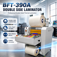 Machine à plastifier automatique double face BFT-390A 350 mm avec contrôle de température double, alimentation automatique et découpe automatique en rouleau