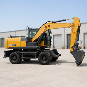 XE150WB 15 Ton Wheeled Excavator Hydraulic Mobile Digger for Construction Earthmoving - Product Image 6