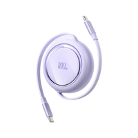 Venta caliente 100W Carga rápida Retráctil 1,2 M Nylon Cable USB para teléfonos móviles Compatible IOS A3 PVC OEM para iPhone