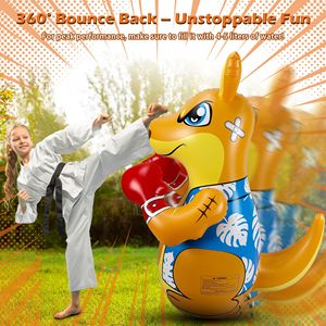 Sac de frappe gonflable premium pour enfants avec pompe à air, sac d'entraînement de boxe autoportant de 50 pouces, jouet de réflexe rebondissant - Product Image 4