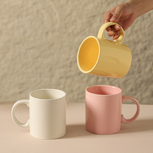 Free shipping on high temperature resistant ceramic mugs, creative ceramic <b>cups</b>, household breakfast <b>cups</b>, <b>large</b> capacity milk - Product Image 1