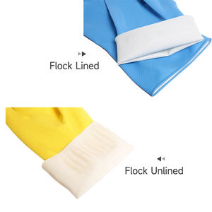 Hoge Kwaliteit Vis Schaal Grip Natuurlijke Latex Huishoudelijke Schoonmaak Handhandschoenen Hoge Elasticiteit Gegolfde Latex Handschoen - Product Image 3