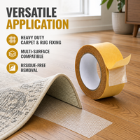 Bande de tapis double face professionnelle résistante antidérapante, pince de sol de tapis de résidus pour une utilisation intérieure et extérieure, adhésif en caoutchouc
