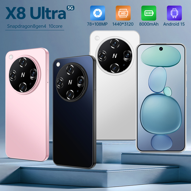 X8 Smartphone High Quality 7.3 Inch 8000mah 16gb+512gb Smart Phone Smartphone 5g Global Version