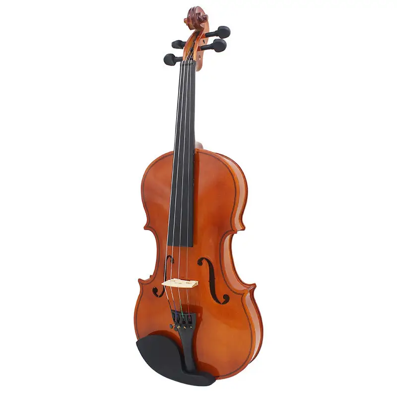 Natural tiger grain solid wood violin beginners play pure handmade violin