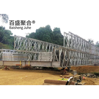 Pont à treillis modulaire préfabriqué facile à construire construction compact 200 structures en acier pont suspendu bailey