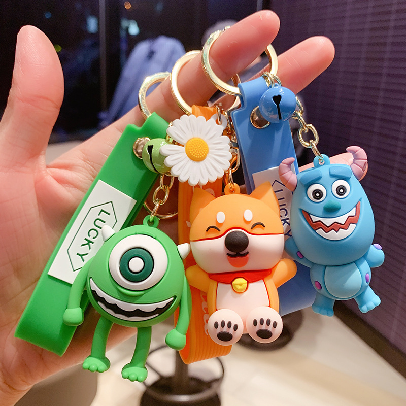 XM Mike Wazowski Cute Stitch Action Figure Keyring Toy
