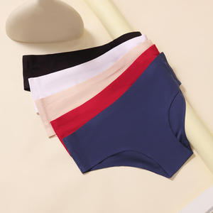 Braguitas de bikini de poliéster y algodón sin costuras de talle bajo para <span class=keywords><strong>mujer</strong></span> europea y americana, antibacterianas, bordadas, triangulares, para uso diario. - Product Image 3