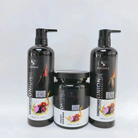Shampo Pembersih Mendalam Anti-Ketombe Bebas Sulfat Organik dengan Ekstrak Tumbuhan Alami, Keratin Bawang Hitam Anti-Rambut Rontok