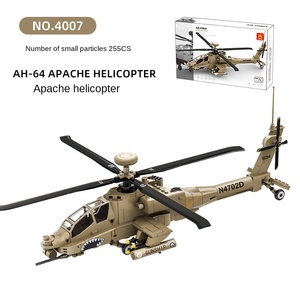 DIY Educational AH-64 Apache Helicopter Plastic Model Toy Children's Building Blocks Sets <strong>Small</strong> Particle Baby Box <strong>Game</strong> - Product Image 2