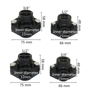 Pince de selle de système d'irrigation pour tuyau PE 25mm 32mm à 1/2 <span class=keywords><strong>3</strong></span>/<span class=keywords><strong>4</strong></span> pouces pince de selle à filetage femelle - Product Image 2