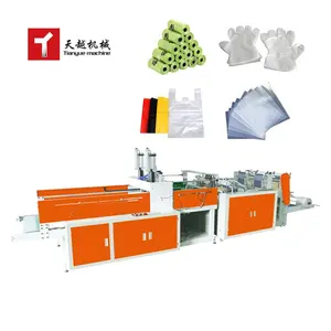Tianyue China Customized 300 Pcs/Min Fully Automatic High Speed Printing Shopping Plastic T Shirt Plastic Bag Making Machine