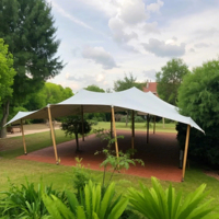 Tente extensible de luxe imperméable de haute qualité pour événements extérieurs, 10x15m, avec toile, tente à poteaux 12x20m