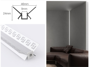 45 gradi a forma di V striscia di luce quadrato temperato T5 rivestimento in alluminio estruso armadio in lega di alluminio resistente materiale - Product Image 4