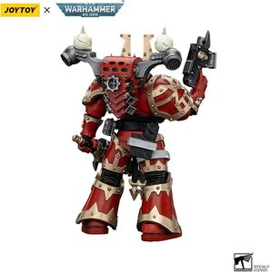 JOYTOY <span class=keywords><strong>Warhammer</strong></span> <span class=keywords><strong>40K</strong></span> World Eaters Khorne Berzerker 3 Figurine d'action à l'échelle 1/18 (4,96 pouces) Modèle de collection Mecha - Product Image 3
